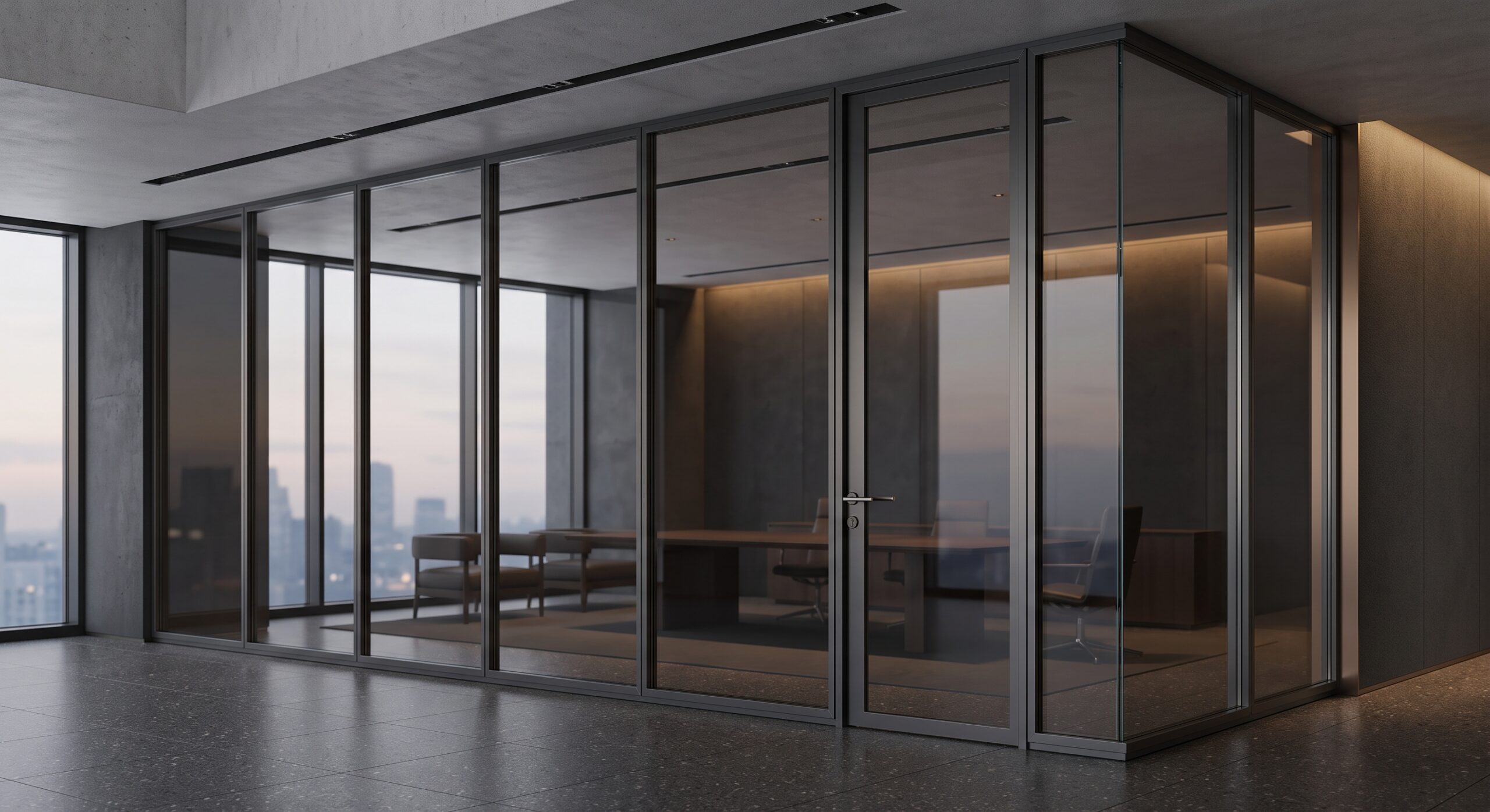GLASS PARTITIONS + METAL FRAMES5