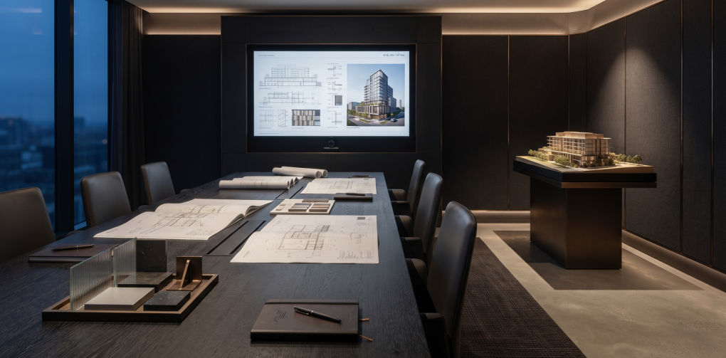 Architectural project presentation and design coordination workspace